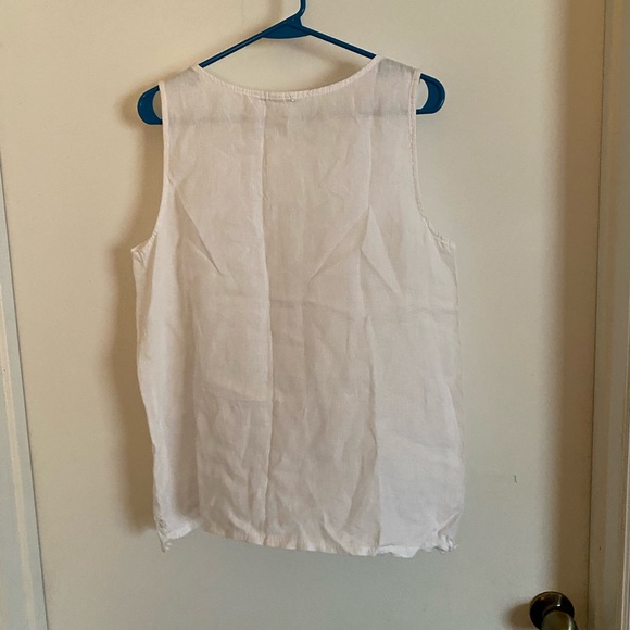 Lungo L ‘Arno 100% linen Italian Tank Size M - Picture 6 of 7